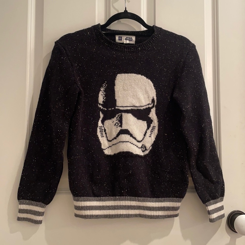 GAP Star Wars Darth Vader Sweater | Color Black Speckeled with White | Size 10